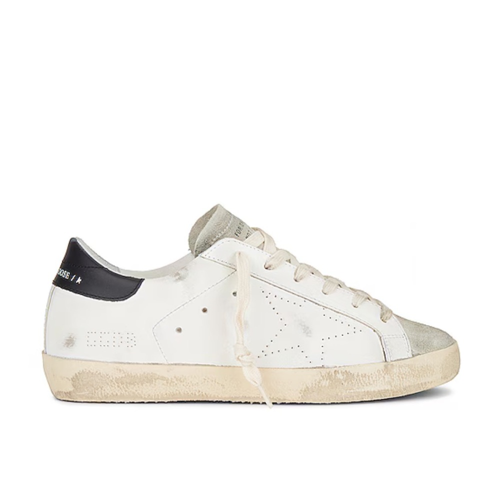 Golden Goose White and Black Sneakers